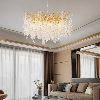 RegaliaOpal - Chrome Color - Luxury Glass Chandelier