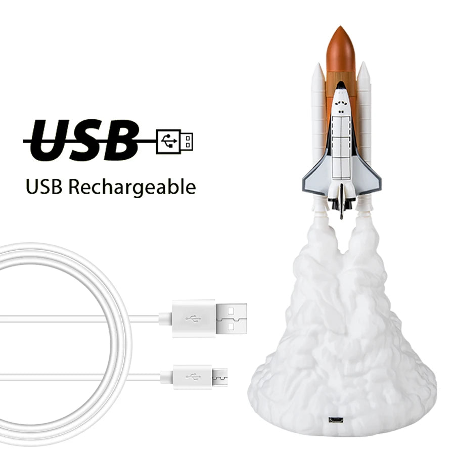 OmiRocket – 3D Space Shuttle Table Lamp