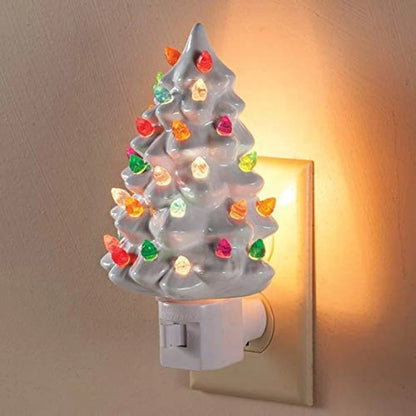 MiraTree - Hand-Painted Ceramic Christmas Tree LED Nightlight