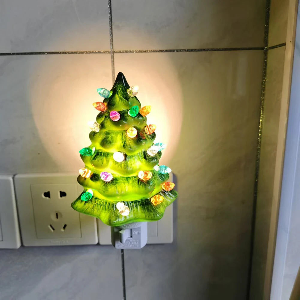 MiraTree - Hand-Painted Ceramic Christmas Tree LED Nightlight