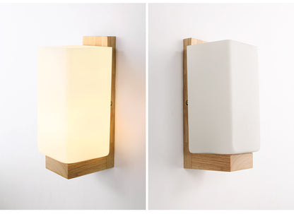 NovaGuard Wall Lamp – Solid Wood LED Light for Corridors and Bedrooms