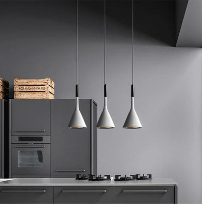 NovaPure Pendant Light – Modern Black & White LED Chandelier