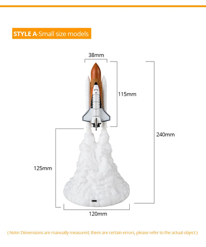 OmiRocket – 3D Space Shuttle Table Lamp