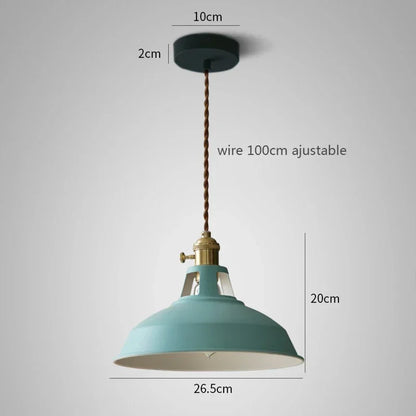 RayaRetro Pendant Lamp – Colorful Industrial Ceiling Light