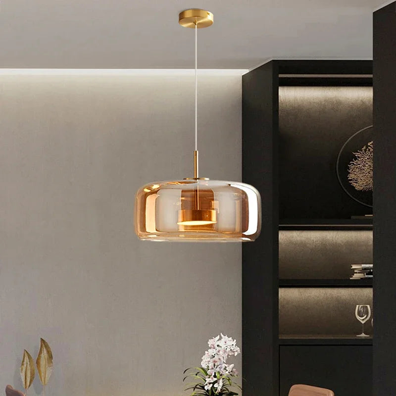 NovaCrystal – Sleek Glass Pendant Light with Minimalist Charm