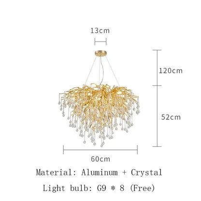 RegaliaOpal - Chrome Color - Luxury Glass Chandelier