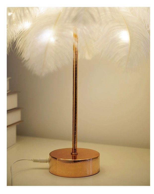 OmiFeather Night Lamp – Romantic Art Deco Light for Bedroom