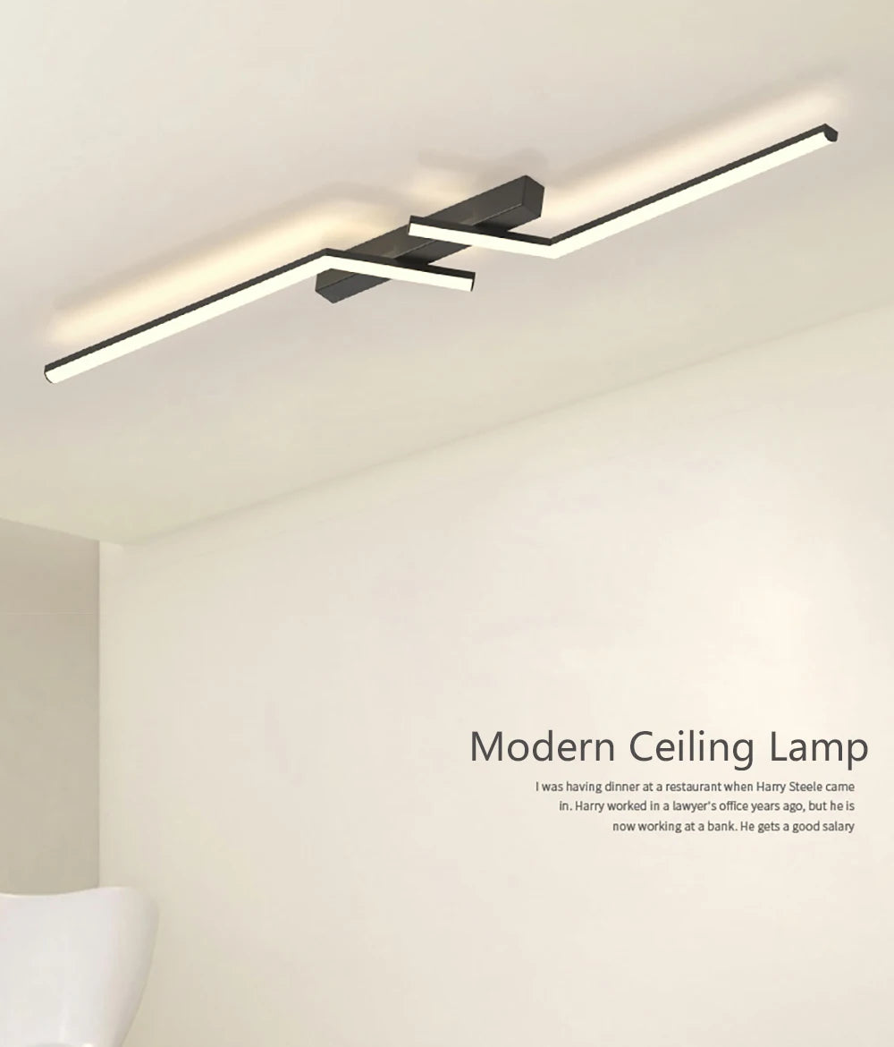 LumiAir LED Ceiling Light – Modern Linear Fixture