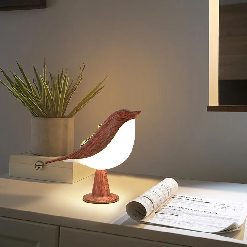 OmiBird – Wooden Bird Touch Table Lamp