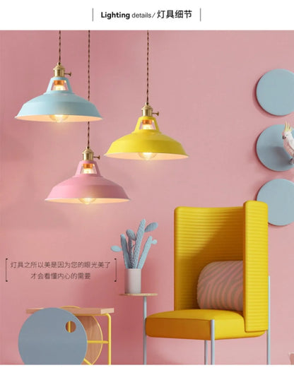 RayaRetro Pendant Lamp – Colorful Industrial Ceiling Light