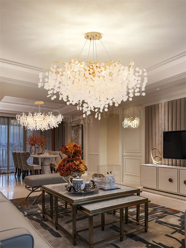 RegaliaOpal - Chrome Color - Luxury Glass Chandelier