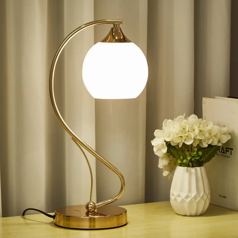 NovaTouch Table Lamp – Dimmable Glass Touch Lamp for Bedroom and Living Room