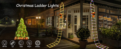 MiraClimb - LED ladder lights with climbing Santa Claus