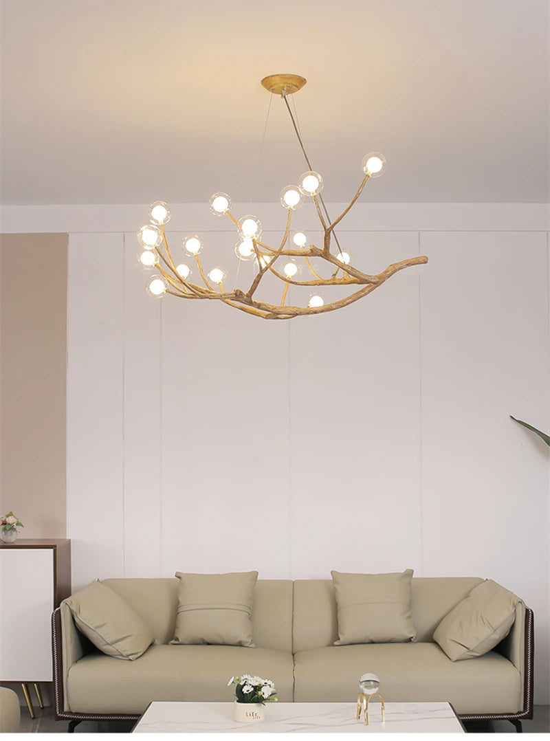 NovaBranch – Artistic Tree Branch Glass Bubble Pendant Chandelier