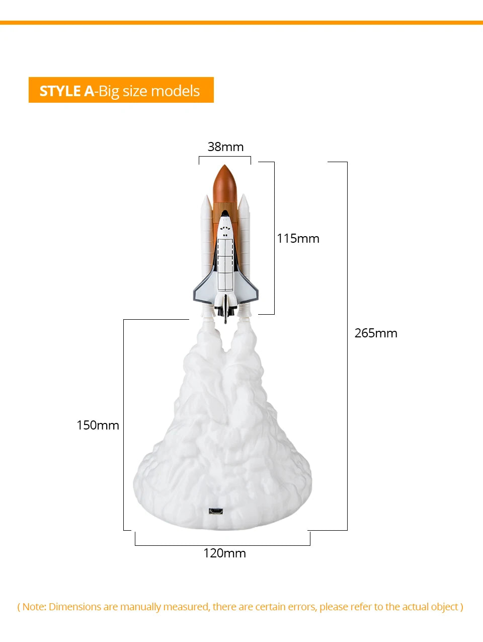 OmiRocket – 3D Space Shuttle Table Lamp