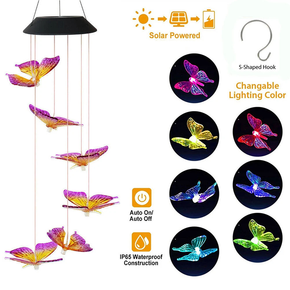 OmiChime – Solar Butterfly Wind Chime