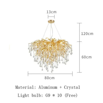 RegaliaOpal - Chrome Color - Luxury Glass Chandelier