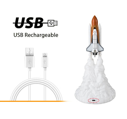 OmiRocket – 3D Space Shuttle Table Lamp