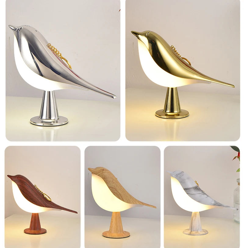 OmiBird – Wooden Bird Touch Table Lamp