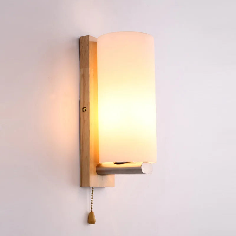 NovaGuard Wall Lamp – Solid Wood LED Light for Corridors and Bedrooms