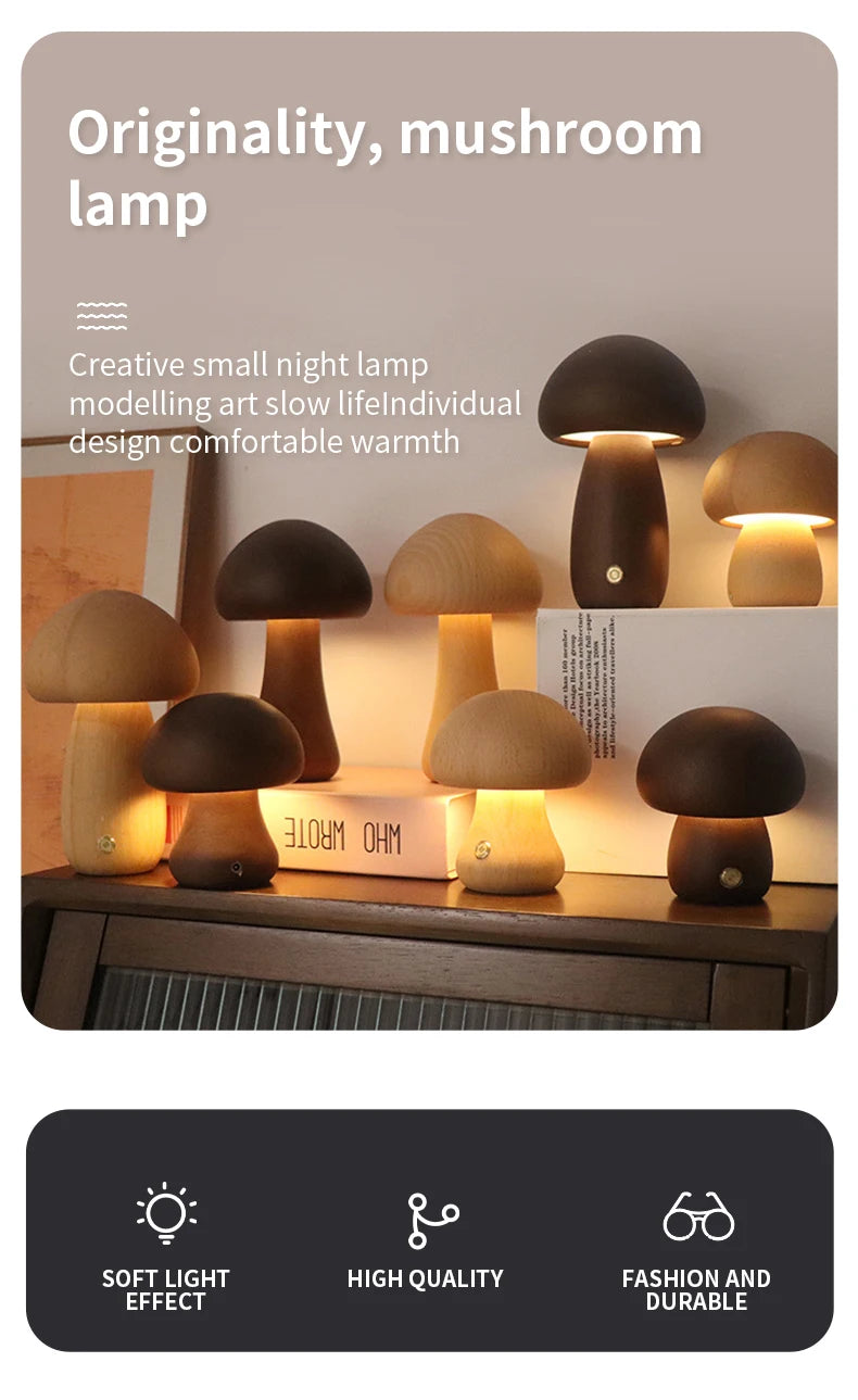 NovaShroom LED Light – Touch Control table lamp