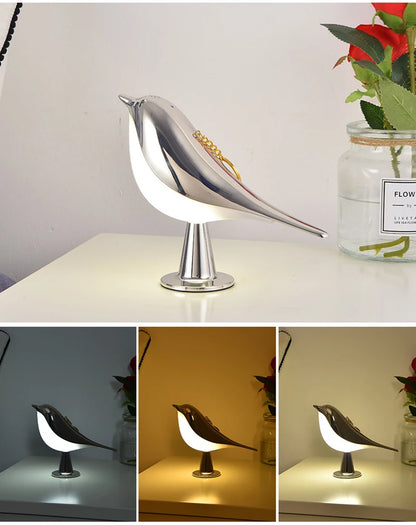 OmiBird – Wooden Bird Touch Table Lamp