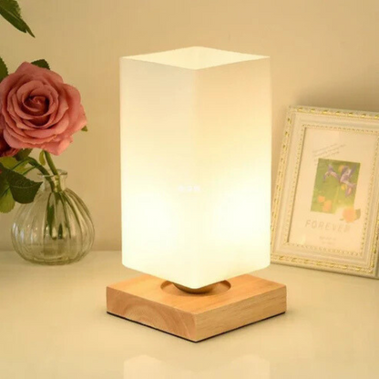 OmiCube Night Lamp – Japanese-Style Solid Wood Bedside Light