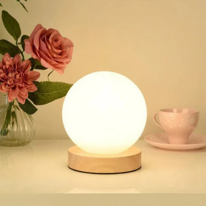 OmiCube Night Lamp – Japanese-Style Solid Wood Bedside Light